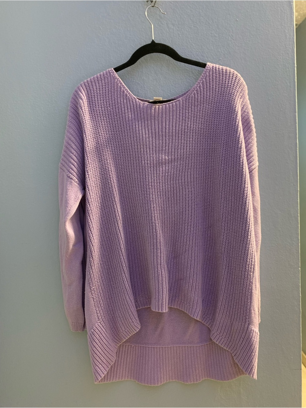 Chico's Lavender Scoop-Neck Ribbed Knit Sweater